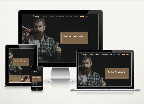 Berber Web Sitesi Onepage 